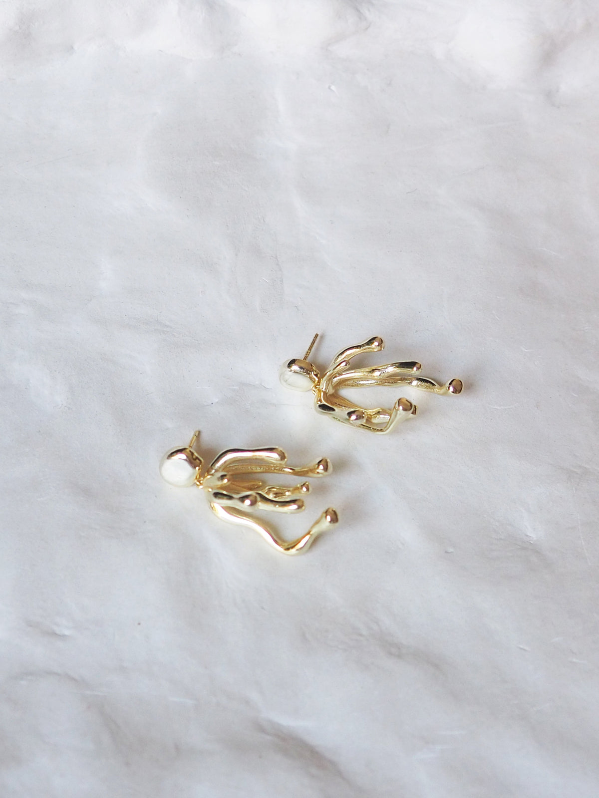 Gold drip earrings
