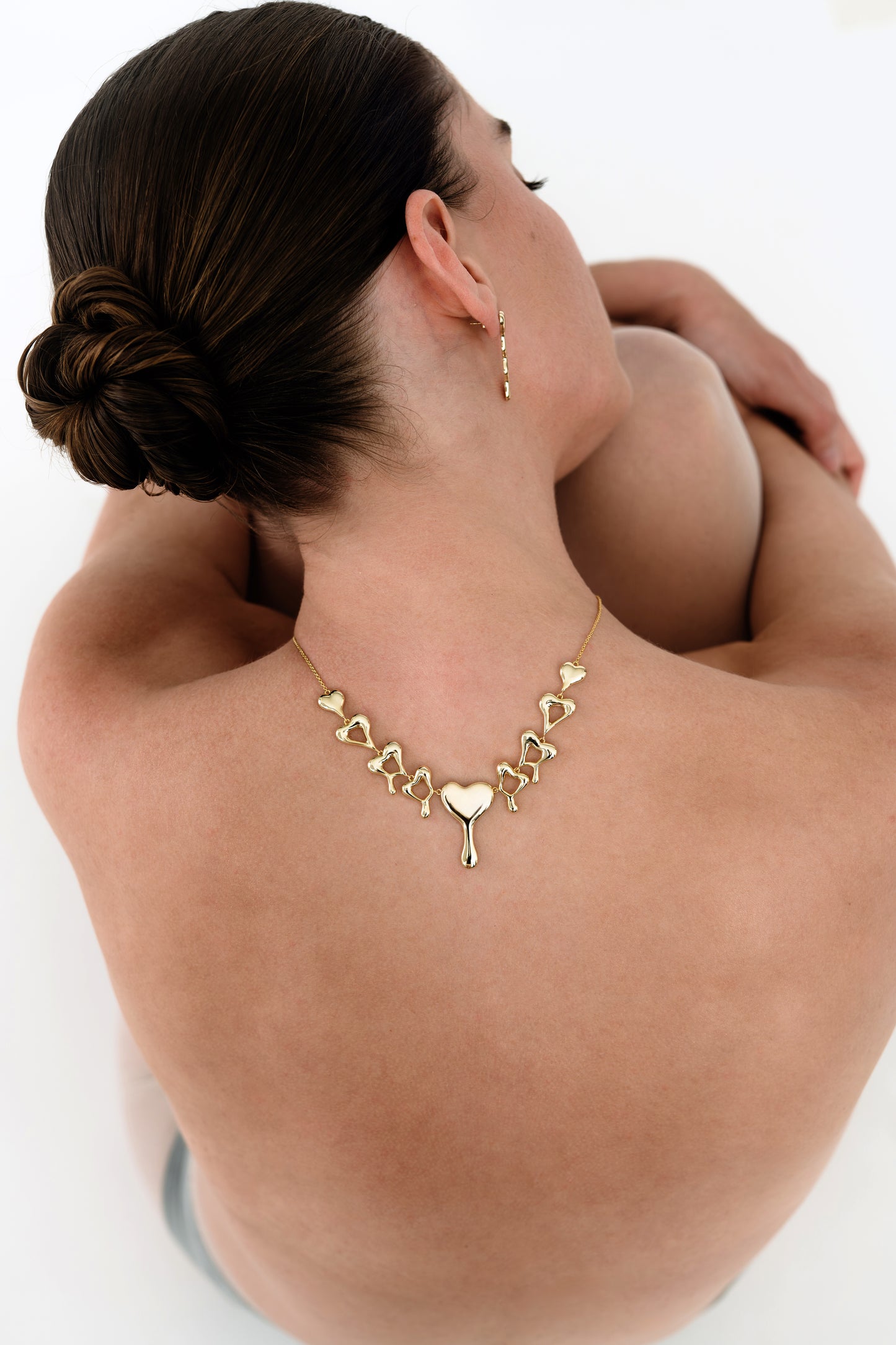 Melting heart necklace