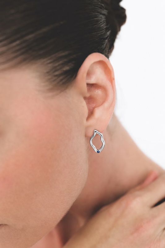 Wave earrings silver
