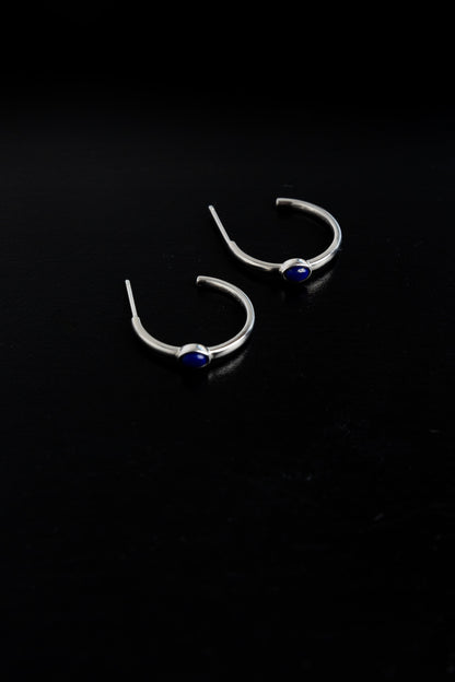 Blue hoops silver