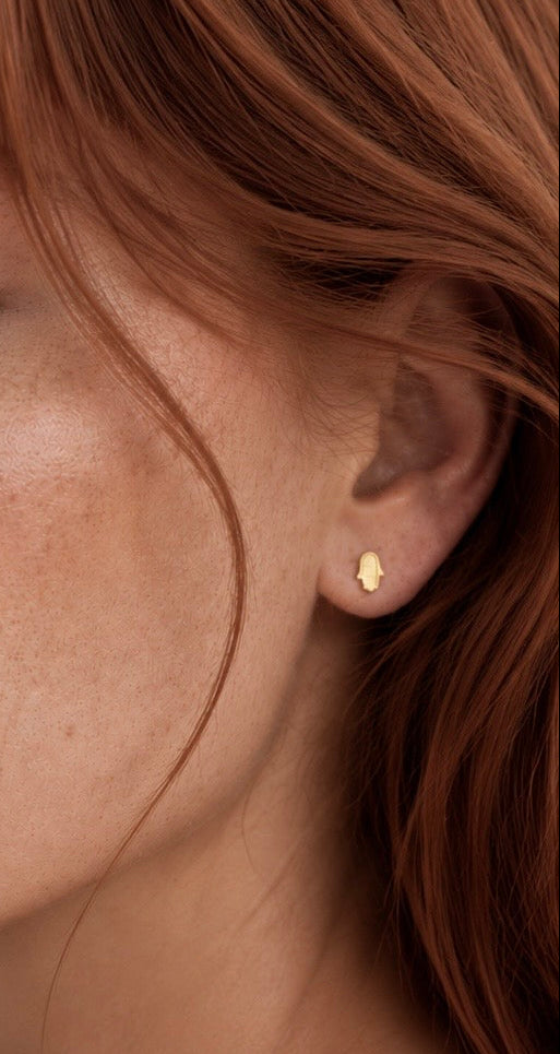 Hamsa studs earrings