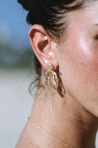 Gold drip earrings