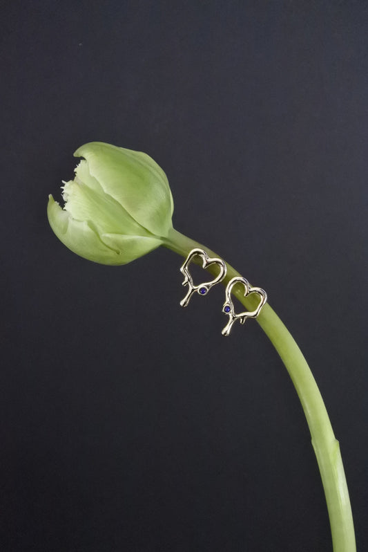 PRE ORDER- Golden heart  earrings