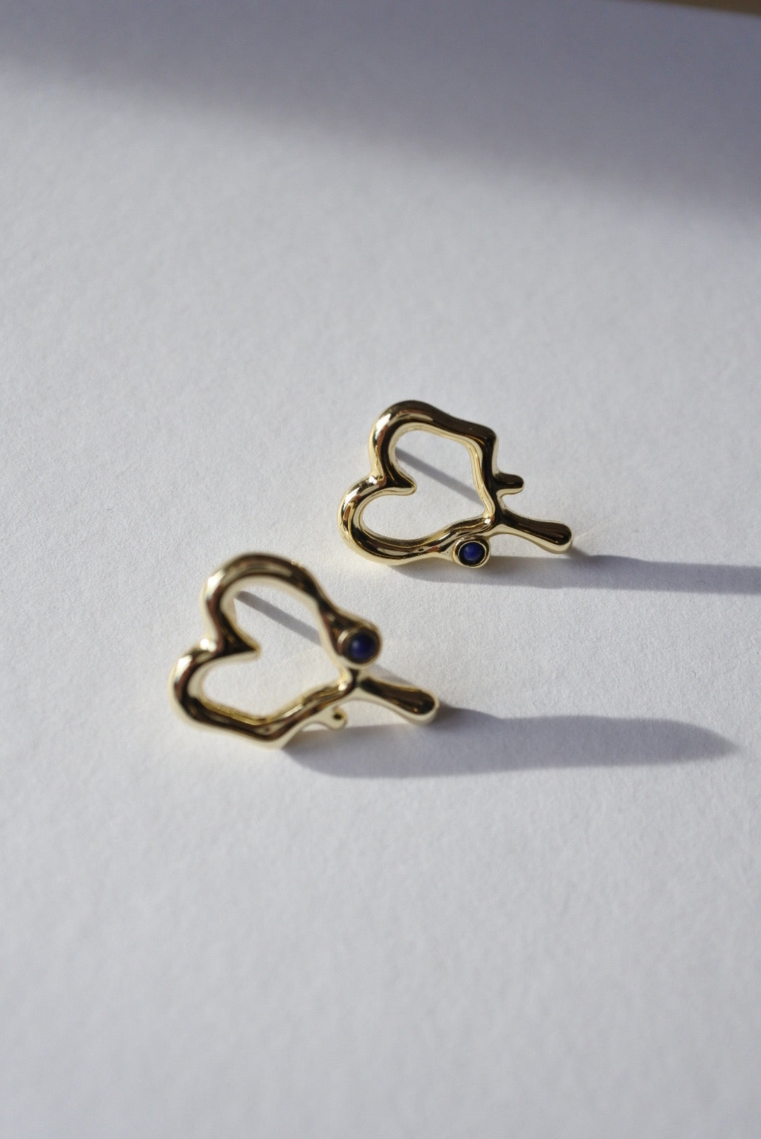 Golden heart  earrings