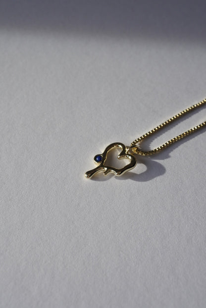 Golden heart necklace