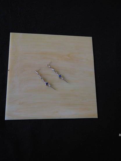 Wave drop earrings silver
