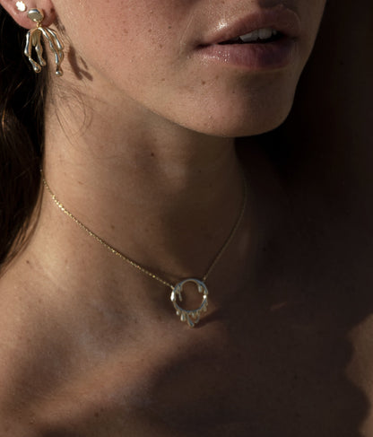 Gold drip necklace