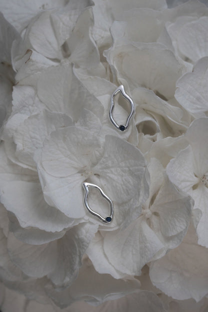 Wave earrings silver