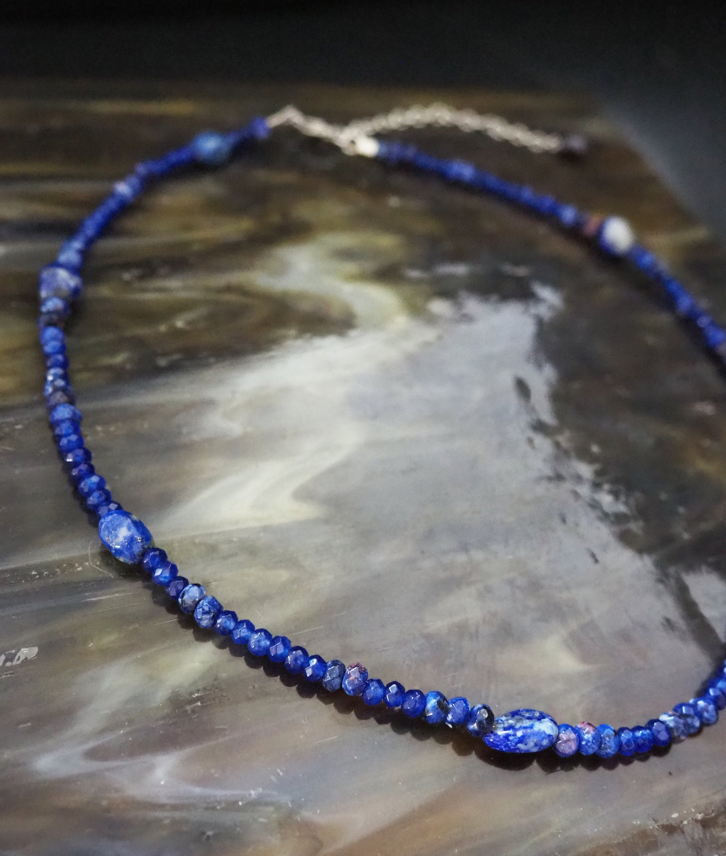 Lapis horizon necklace