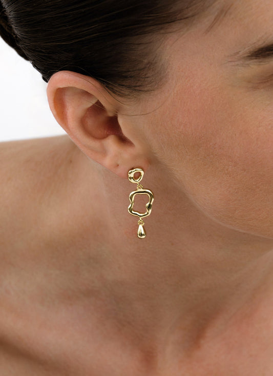 Velvet gold earrings